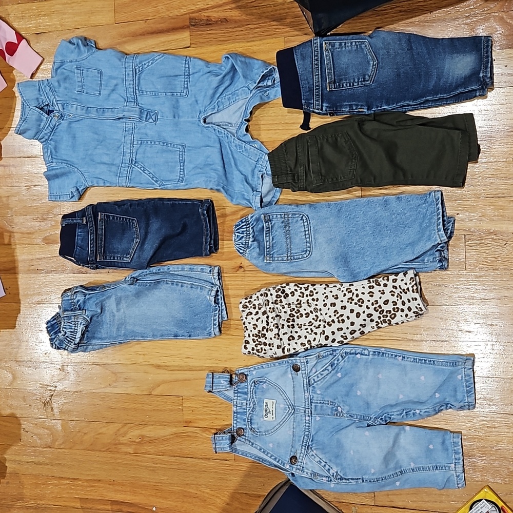 Giant 8 piece denim bundle old navy and gap 0 to 3 and 3 to 6 month